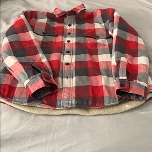 Plaid Sherpa lined flannel jacket. J. Crew